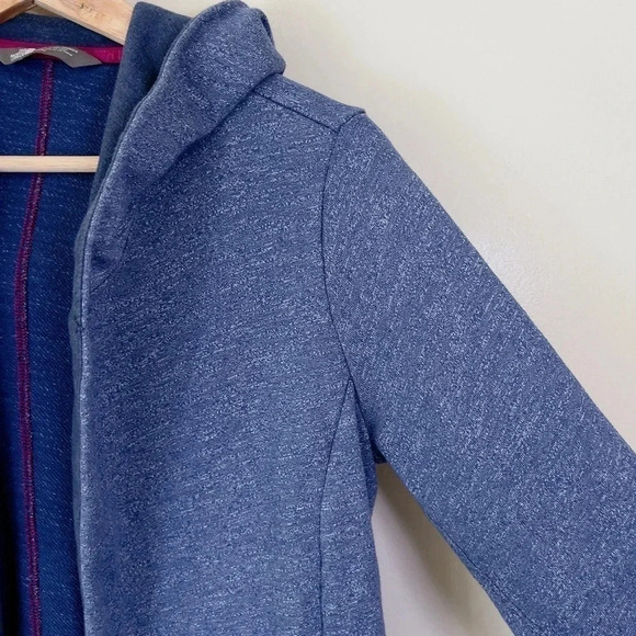 The North Face Heathered Blue  Hooded Soft Open Cardigan - Picture 7 of 16